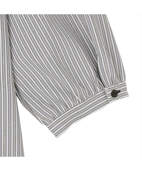 TOKYO SHIRTS(トウキョウシャツ)の「【吸水速乾】【COFREX】Vネックフリルブラウス 七分袖 レディースデザインシャツ(シャツ/ブラウス・レディース・グレー・XL/S/M/L/LL)」の4枚目の写真