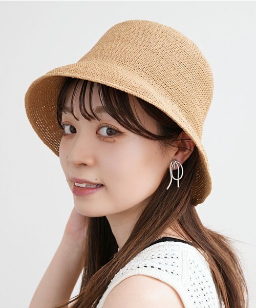 polcadot（ポルカドット）の「paper basic crochet hat／ペーパーベーシック かぎ針編みハット（ハット・レディース・グレー/ブラック/ベージュ/キャメル・FREE）」の21枚目の写真