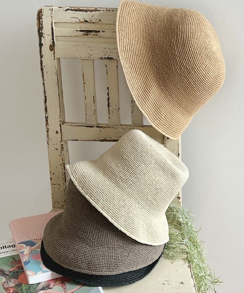 polcadot（ポルカドット）の「paper basic crochet hat／ペーパーベーシック かぎ針編みハット（ハット・レディース・グレー/ブラック/ベージュ/キャメル・FREE）」の12枚目の写真