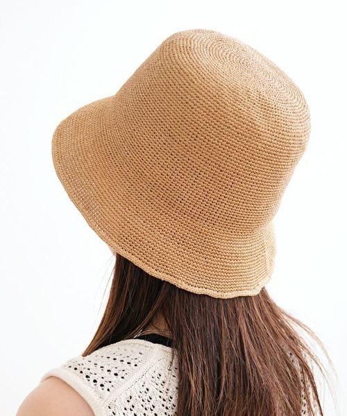 polcadot（ポルカドット）の「paper basic crochet hat／ペーパーベーシック かぎ針編みハット（ハット・レディース・グレー/ブラック/ベージュ/キャメル・FREE）」の20枚目の写真