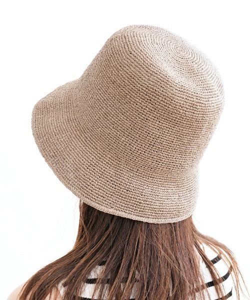 polcadot（ポルカドット）の「paper basic crochet hat／ペーパーベーシック かぎ針編みハット（ハット・レディース・グレー/ブラック/ベージュ/キャメル・FREE）」の22枚目の写真