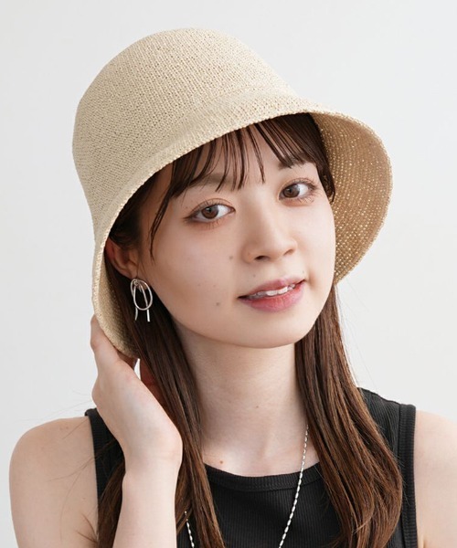 polcadot（ポルカドット）の「paper basic crochet hat／ペーパーベーシック かぎ針編みハット（ハット・レディース・グレー/ブラック/ベージュ/キャメル・FREE）」の19枚目の写真