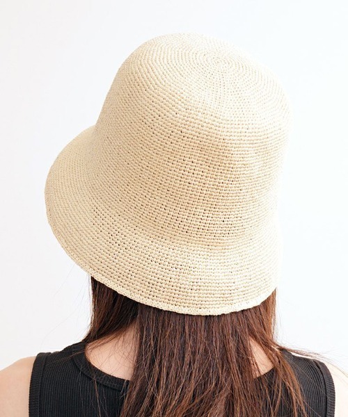 polcadot（ポルカドット）の「paper basic crochet hat／ペーパーベーシック かぎ針編みハット（ハット・レディース・グレー/ブラック/ベージュ/キャメル・FREE）」の17枚目の写真