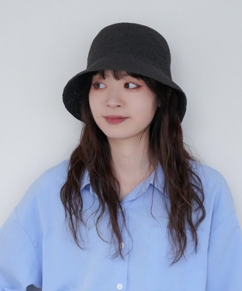 polcadot（ポルカドット）の「paper basic crochet hat／ペーパーベーシック かぎ針編みハット（ハット・レディース・グレー/ブラック/ベージュ/キャメル・FREE）」の10枚目の写真