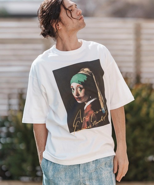 CAMBIO（カンビオ）の「mt9564-プリントT_Are you famous Tシャツ（Tシャツ/カットソー・メンズ・ホワイト/ミックスグレー/パープル系その他・S/M/L/XL）」の11枚目の写真