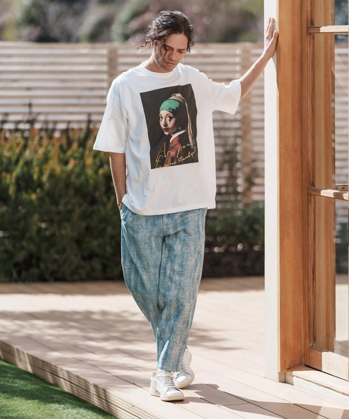 CAMBIO（カンビオ）の「mt9564-プリントT_Are you famous Tシャツ（Tシャツ/カットソー・メンズ・ホワイト/ミックスグレー/パープル系その他・S/M/L/XL）」の12枚目の写真