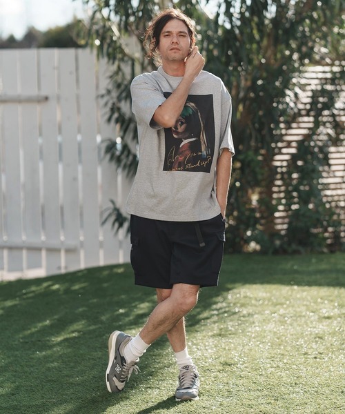 CAMBIO（カンビオ）の「mt9564-プリントT_Are you famous Tシャツ（Tシャツ/カットソー・メンズ・ホワイト/ミックスグレー/パープル系その他・S/M/L/XL）」の18枚目の写真