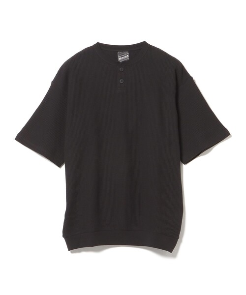 BEAMS T（ビームスティー）の「BEAMS T / ワッフル ヘンリーネック Tシャツ（Tシャツ/カットソー・メンズ・ブラック/ネイビー・S/M/L/XL）」の7枚目の写真