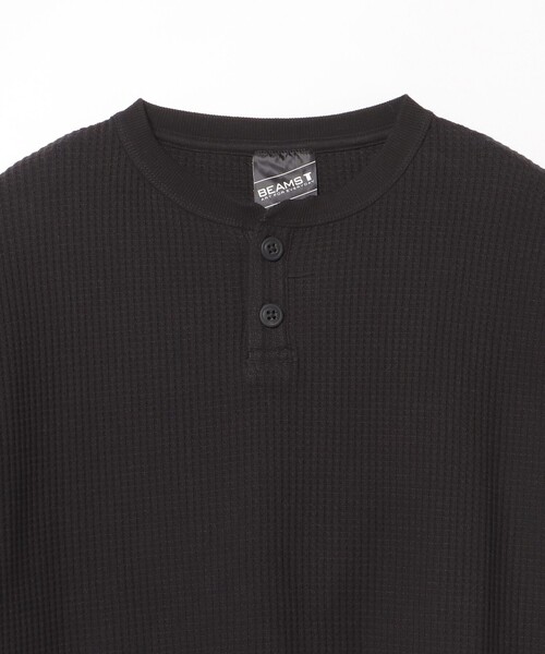 BEAMS T（ビームスティー）の「BEAMS T / ワッフル ヘンリーネック Tシャツ（Tシャツ/カットソー・メンズ・ブラック/ネイビー・S/M/L/XL）」の8枚目の写真