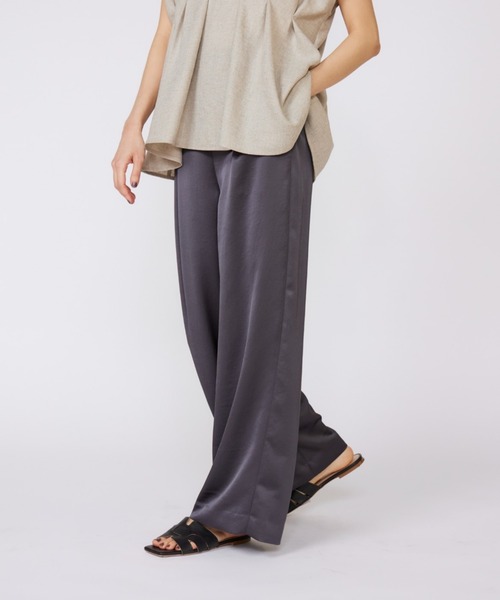 新品　イネド(INED) レディースベルボトムパンツ　2　日本製 ラップパンツ《la veille by SUPERIOR CLOSET》｜INED（イネド