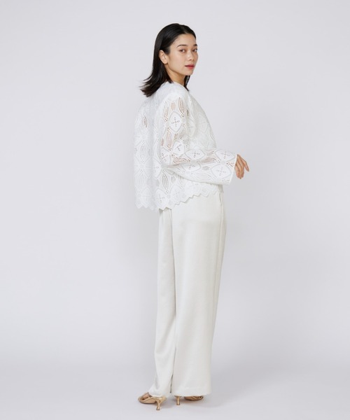 INED(イネド)の「イージーワイドサテンパンツ(その他パンツ・レディース・オフホワイト/モスグリーン/チャコールグレー・7号/9号/11号)」の20枚目の写真