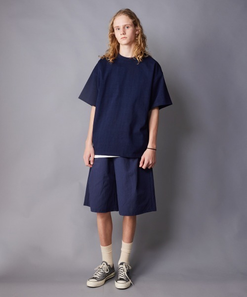 rehacer(レアセル)の「rehacer : Free Arm Loop Wheel CS / フリーアームループウイール(吊り編み)カットソー(Tシャツ/カットソー・メンズ・ネイビー/グリーン/アイボリー/ブラック・SMALL/MEDIUM/LARGE/X-LARGE)」の8枚目の写真