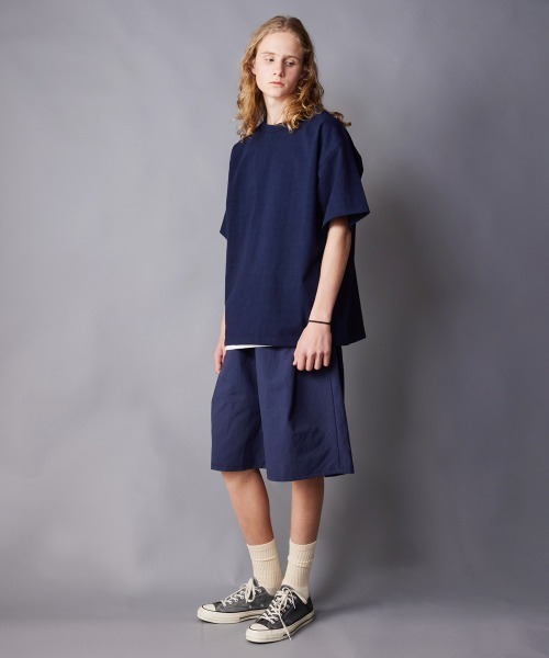 rehacer(レアセル)の「rehacer : Free Arm Loop Wheel CS / フリーアームループウイール(吊り編み)カットソー(Tシャツ/カットソー・メンズ・ネイビー/グリーン/アイボリー/ブラック・SMALL/MEDIUM/LARGE/X-LARGE)」の10枚目の写真