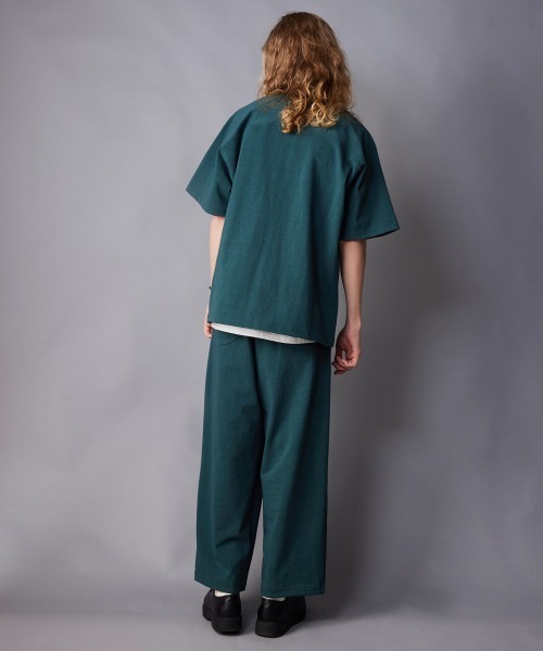 rehacer(レアセル)の「rehacer : Free Arm Loop Wheel CS / フリーアームループウイール(吊り編み)カットソー(Tシャツ/カットソー・メンズ・ネイビー/グリーン/アイボリー/ブラック・SMALL/MEDIUM/LARGE/X-LARGE)」の19枚目の写真