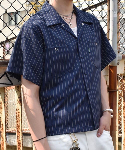 Noen（ノエン）の「オープンカラーワークシャツ（シャツ/ブラウス・メンズ・ブラック系その他/ブラウン系その他/ブルー系その他・MEDIUM/LARGE）」の3枚目の写真