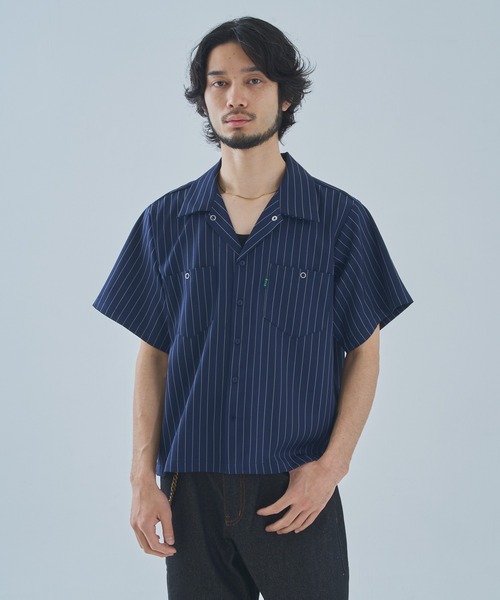 Noen（ノエン）の「オープンカラーワークシャツ（シャツ/ブラウス・メンズ・ブラック系その他/ブラウン系その他/ブルー系その他/ダークオレンジ/ブラック/ホワイト・MEDIUM/LARGE/X-LARGE）」の5枚目の写真