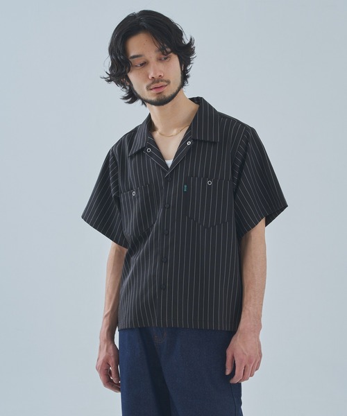 Noen（ノエン）の「オープンカラーワークシャツ（シャツ/ブラウス・メンズ・ブラック系その他/ブラウン系その他/ブルー系その他/ダークオレンジ/ブラック/ホワイト・MEDIUM/LARGE/X-LARGE）」の18枚目の写真