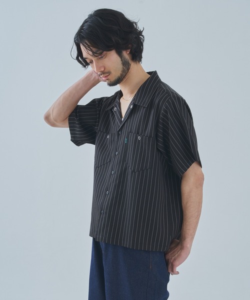 Noen（ノエン）の「オープンカラーワークシャツ（シャツ/ブラウス・メンズ・ブラック系その他/ブラウン系その他/ブルー系その他/ダークオレンジ/ブラック/ホワイト・MEDIUM/LARGE/X-LARGE）」の19枚目の写真