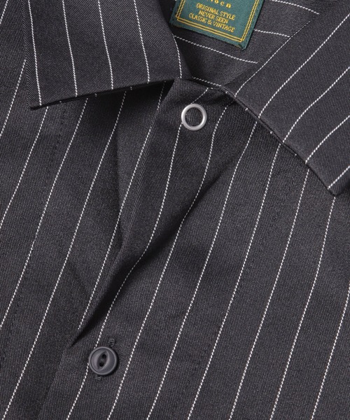 Noen（ノエン）の「ストライプオープンカラーワークシャツ（シャツ