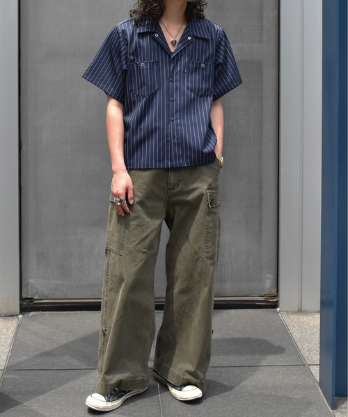 Noen（ノエン）の「オープンカラーワークシャツ（シャツ/ブラウス・メンズ・ブラック系その他/ブラウン系その他/ブルー系その他・MEDIUM/LARGE）」の9枚目の写真