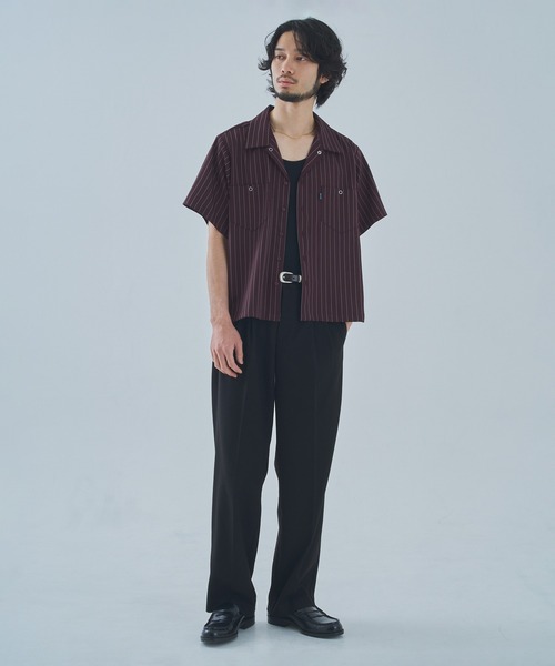 Noen（ノエン）の「オープンカラーワークシャツ（シャツ/ブラウス・メンズ・ブラック系その他/ブラウン系その他/ブルー系その他/ダークオレンジ/ブラック/ホワイト・MEDIUM/LARGE/X-LARGE）」の15枚目の写真