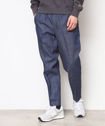 Dessin | 【ウエストゴム・洗える】綿麻デニムリラックスパンツ(その他パンツ)