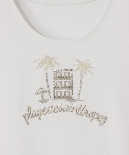 GRACE CLASS(グレースクラス)の「ビジューモチーフノースリーブ(タンクトップ・レディース・ホワイト/ネイビー・36)」の17枚目の写真