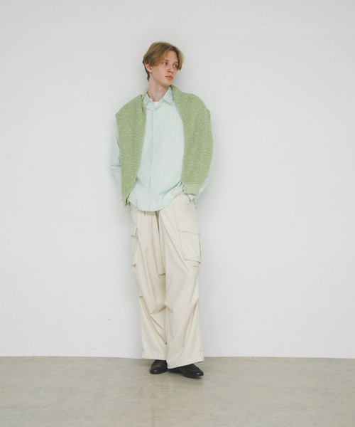 SENSE OF PLACE by URBAN RESEARCH（センスオブプレイスバイアーバンリサーチ）の「『ユニセックス』ワイドカーゴパンツ（その他パンツ・メンズ・グレー/ライトベージュ/ブラック/チャコールグレー/ブラウン・SMALL/LARGE/MEDIUM）」の17枚目の写真