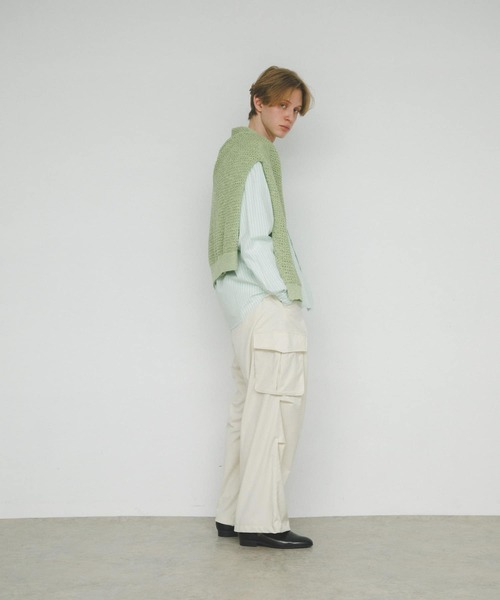 SENSE OF PLACE by URBAN RESEARCH（センスオブプレイスバイアーバンリサーチ）の「『ユニセックス』ワイドカーゴパンツ（その他パンツ・メンズ・グレー/ライトベージュ/ブラック/チャコールグレー/ブラウン・SMALL/LARGE/MEDIUM）」の20枚目の写真