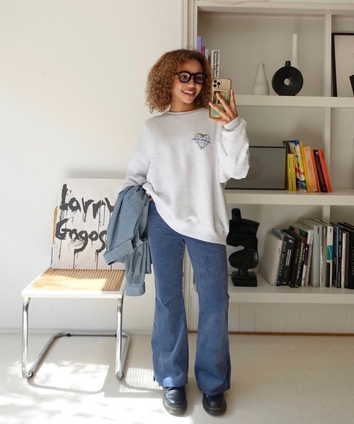 TEEN BOOP(ティーンブープ)の「コーデュロイフレアPT(その他パンツ・レディース・ネイビー/ピンク・FREE)」の5枚目の写真