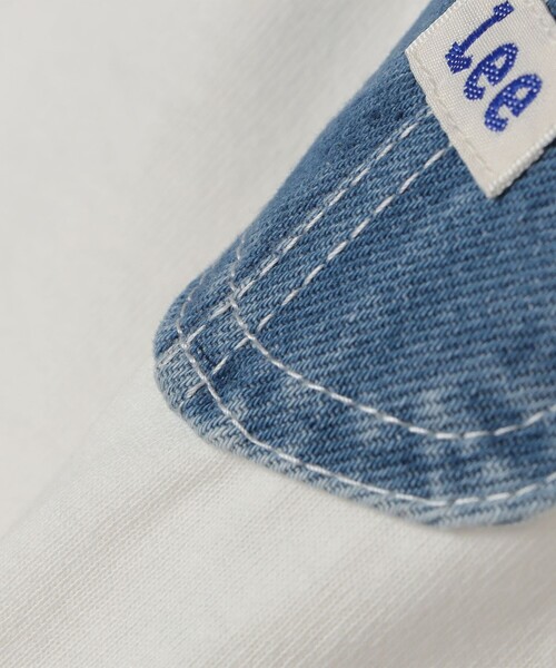 デニムTシャツ T-NORM-R2 T-shirt with rib-knit D print｜ブルー｜メンズ｜DIESEL