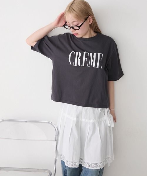 forksy.(フォルクシー)の「【forksy.】レタリングロゴプリント 半袖Tシャツ(Tシャツ/カットソー・レディース・ブラック/オフホワイト/サックスブルー/ピンク・FREE)」の21枚目の写真