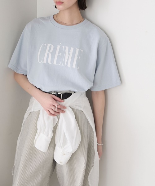 forksy.】レタリングロゴプリント 半袖Tシャツ（Tシャツ