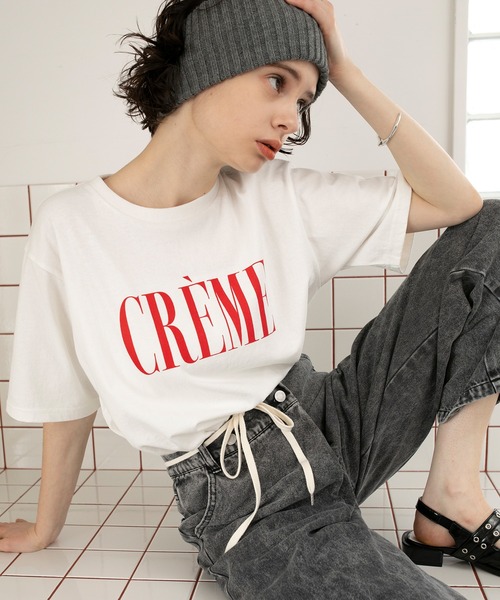 forksy.(フォルクシー)の「【forksy.】レタリングロゴプリント 半袖Tシャツ(Tシャツ/カットソー・レディース・ブラック/オフホワイト/サックスブルー/ピンク・FREE)」の13枚目の写真