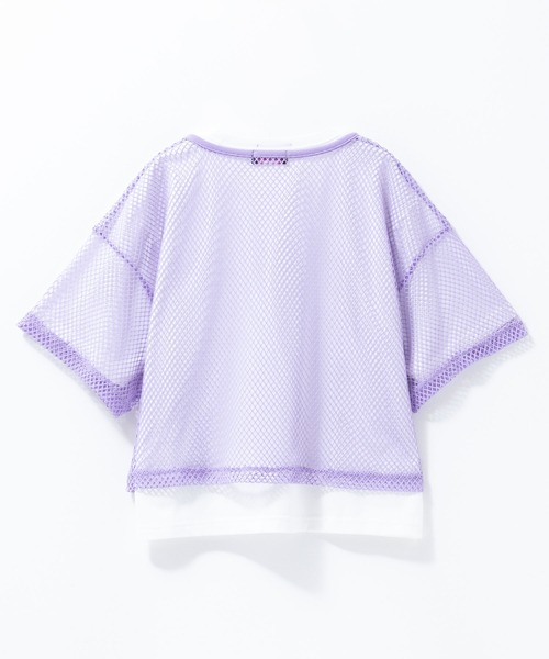 RICH MIX（リッチミックス）の「RICHMIX メッシュTシャツ アンサンブル（アンサンブル・キッズ・パープル/ブラック・130/140/150/160）」の7枚目の写真