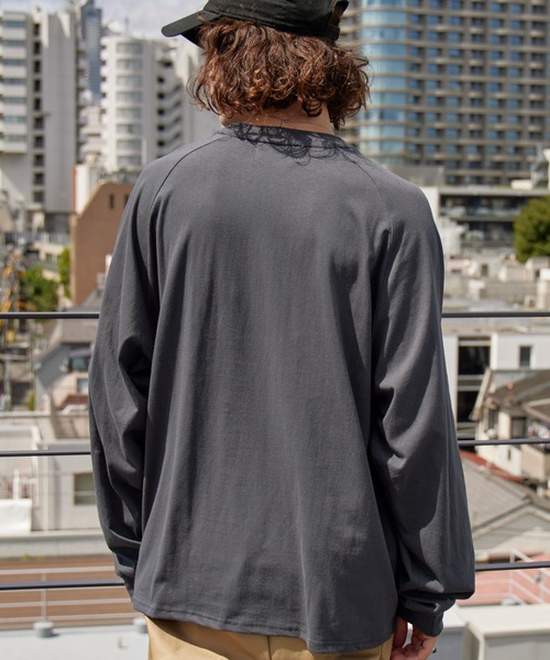 MARC LE BIHAN ダークグレー 長袖ロングシャツ 217534_m01.jpg