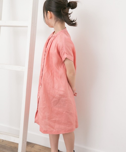 URBAN RESEARCH DOORS（アーバンリサーチドアーズ）の「『親子リンク』リネンギャザーワンピース(KIDS)（ワンピース・キッズ・ネイビー/ピンク・135/120/105）」の19枚目の写真