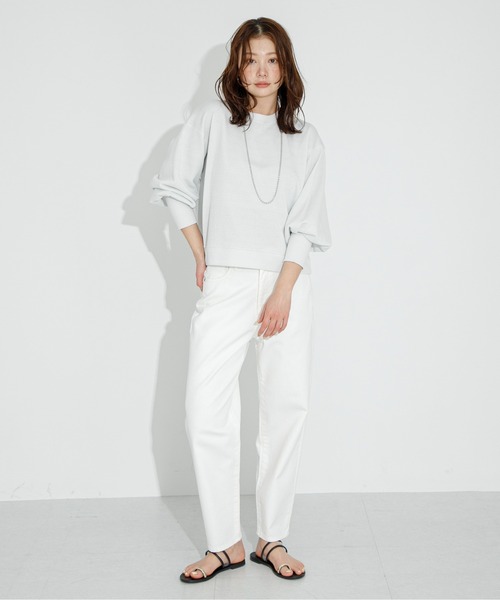 URBAN RESEARCH Sonny Label（アーバンリサーチサニーレーベル）の「ラメ裏毛パフスリーブプルオーバー（スウェット・レディース・ネイビー/オフホワイト/グレー・FREE）」の12枚目の写真