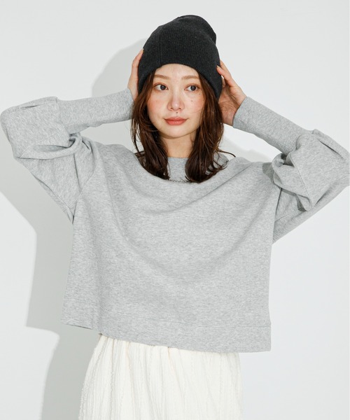 URBAN RESEARCH Sonny Label（アーバンリサーチサニーレーベル）の「ラメ裏毛パフスリーブプルオーバー（スウェット・レディース・ネイビー/オフホワイト/グレー・FREE）」の18枚目の写真