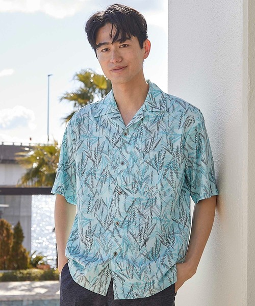 UNION STATION(ユニオンステーション)の「UNION STATION by MEN'S BIGI×HIBIYA-KADAN コラボシャツ(シャツ/ブラウス・メンズ・ブルー/ブラック/サックスブルー/グリーン・M/L/LL)」の12枚目の写真