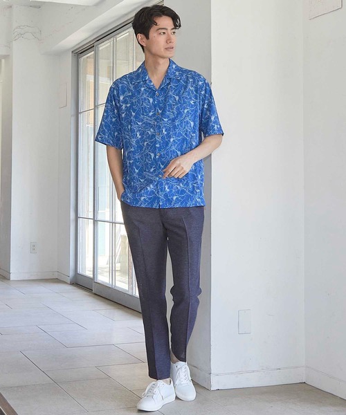 UNION STATION(ユニオンステーション)の「UNION STATION by MEN'S BIGI×HIBIYA-KADAN コラボシャツ(シャツ/ブラウス・メンズ・ブルー/ブラック/サックスブルー/グリーン・M/L/LL)」の19枚目の写真