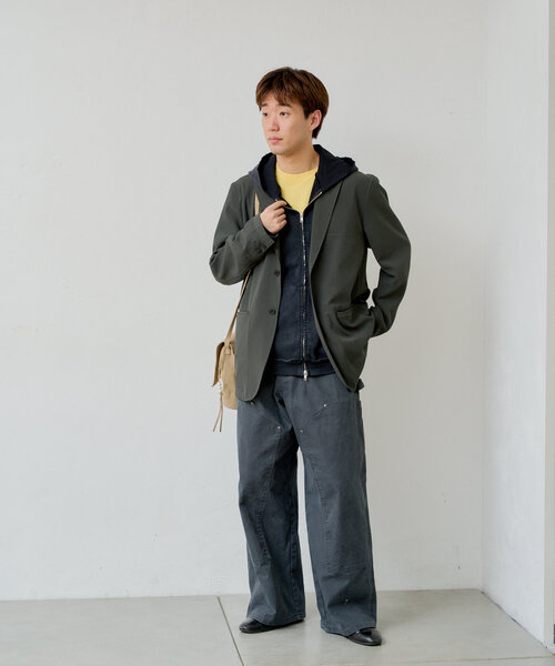 WHIMSIC（ウィムジック）の「【UNISEX】ヴィーガンスウェードレザースリングバッグ（ショルダーバッグ・メンズ・ブラック/グレイッシュベージュ/キャメル・FREE）」の22枚目の写真