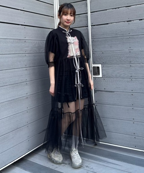 Candy Stripper（キャンディストリッパー）の「CHINA SHEER ワンピース（ワンピース・レディース・ブラック/チェリーレッド/ブルー系その他・FREE）」の19枚目の写真