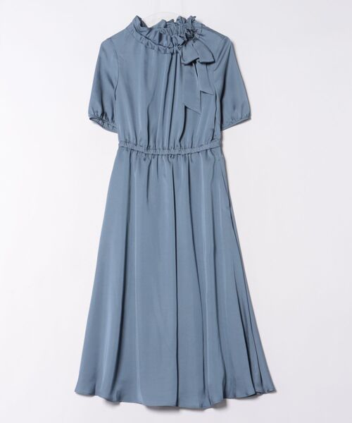 STRAWBERRY-FIELDS（ストロベリーフィールズ）の「フリルボウタイワンピース（ワンピース・レディース・グレー系その他/ネイビー/ブルー系その他/ライトピンク/モーブ系・2）」の17枚目の写真