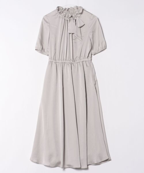 STRAWBERRY-FIELDS（ストロベリーフィールズ）の「フリルボウタイワンピース（ワンピース・レディース・グレー系その他/ネイビー/ブルー系その他/ライトピンク/モーブ系・2）」の7枚目の写真