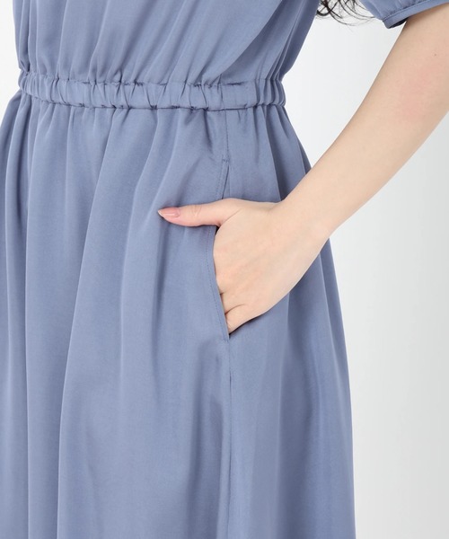 STRAWBERRY-FIELDS（ストロベリーフィールズ）の「フリルボウタイワンピース（ワンピース・レディース・グレー系その他/ネイビー/ブルー系その他/ライトピンク/モーブ系・2）」の15枚目の写真