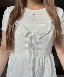 hugi（ハギ）の「FULL HEART ２WAY TOPS/フルハート２WAYトップス（Tシャツ/カットソー）」