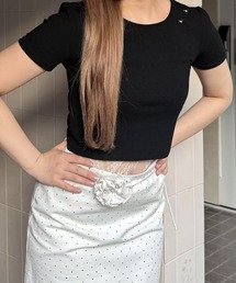 hugi（ハギ）の「FULL HEART ２WAY TOPS/フルハート２WAYトップス（Tシャツ/カットソー）」