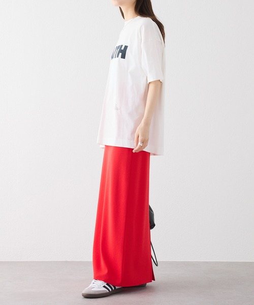PUAL CE CIN(ピュアルセシン)の「【汗シミ防止素材】シンプルロゴTシャツ(Tシャツ/カットソー・レディース・スミクロ/オフホワイト/グレー・FREE)」の8枚目の写真