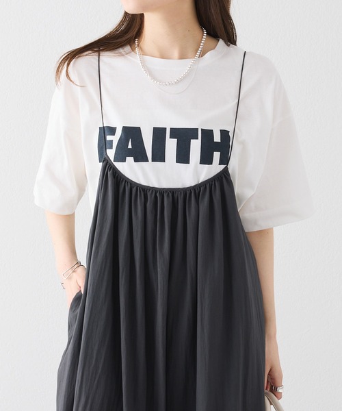 PUAL CE CIN(ピュアルセシン)の「【汗シミ防止素材】シンプルロゴTシャツ(Tシャツ/カットソー・レディース・スミクロ/オフホワイト/グレー・FREE)」の10枚目の写真